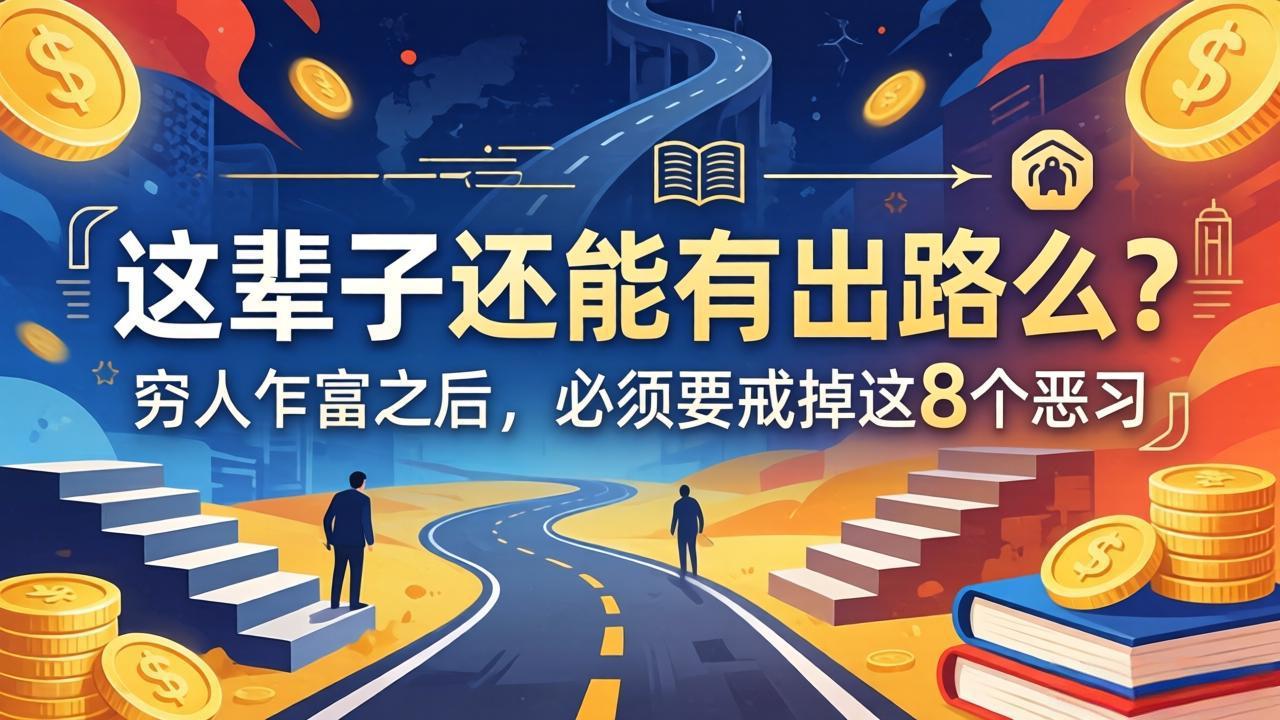 关于人生两篇付费文章【这辈子还能有出路么？】【穷人乍富之后，必须要戒掉这8个恶习】-白蛇网