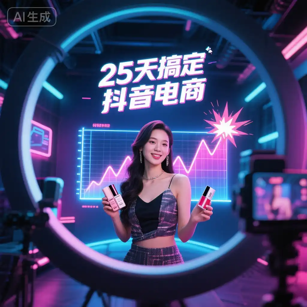 25天搞定抖音电商：从0开播到日销千单，他们只做对了这件事