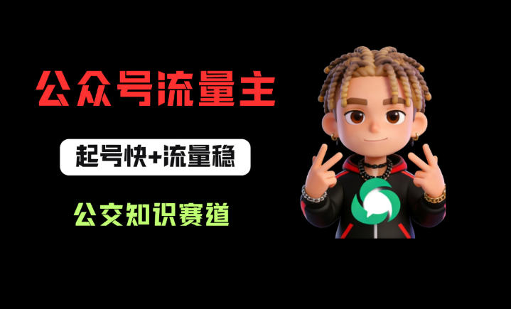 公众号流量主之公交知识赛道，起号快+流量稳，从0-1全流程讲解！-白蛇网