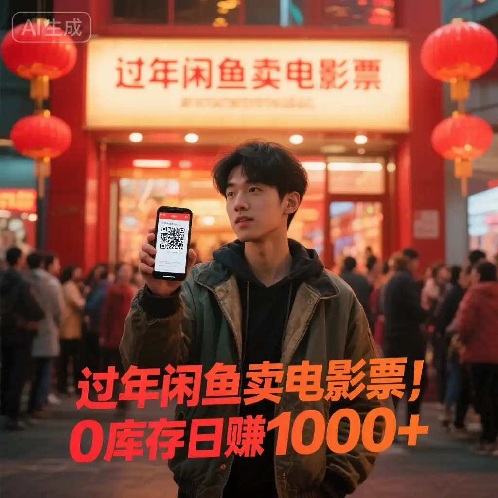 过年闲鱼卖电影票，0库存日赚1000+的隐藏玩法