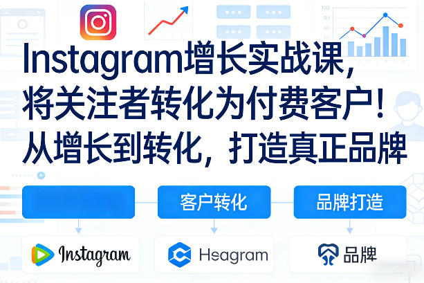 Instagram增长实战课，将关注者转化为付费客户！从增长到转化，打造真正品牌(双语字幕)