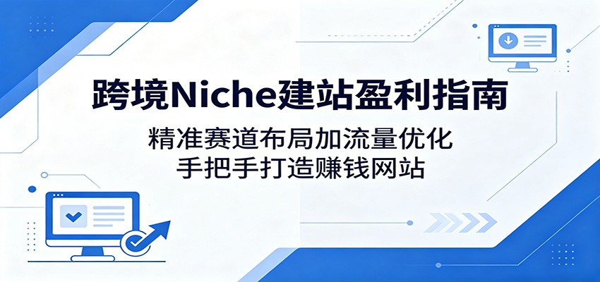 跨境Niche建站盈利指南：精准赛道布局加流量优化，手把手打造赚钱网站-白蛇网