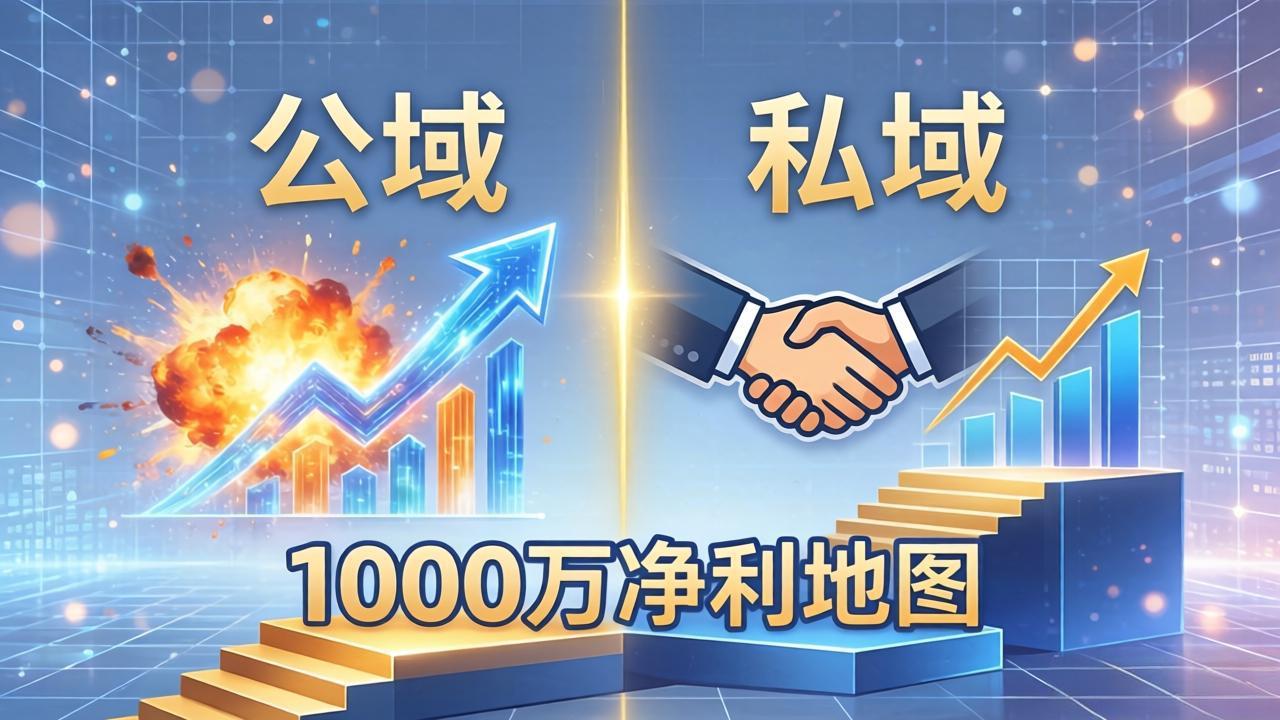 公域玩命出爆款，私域悄悄做成交：这套AI内训课，2026给你打通1000万净利的地图-白蛇网