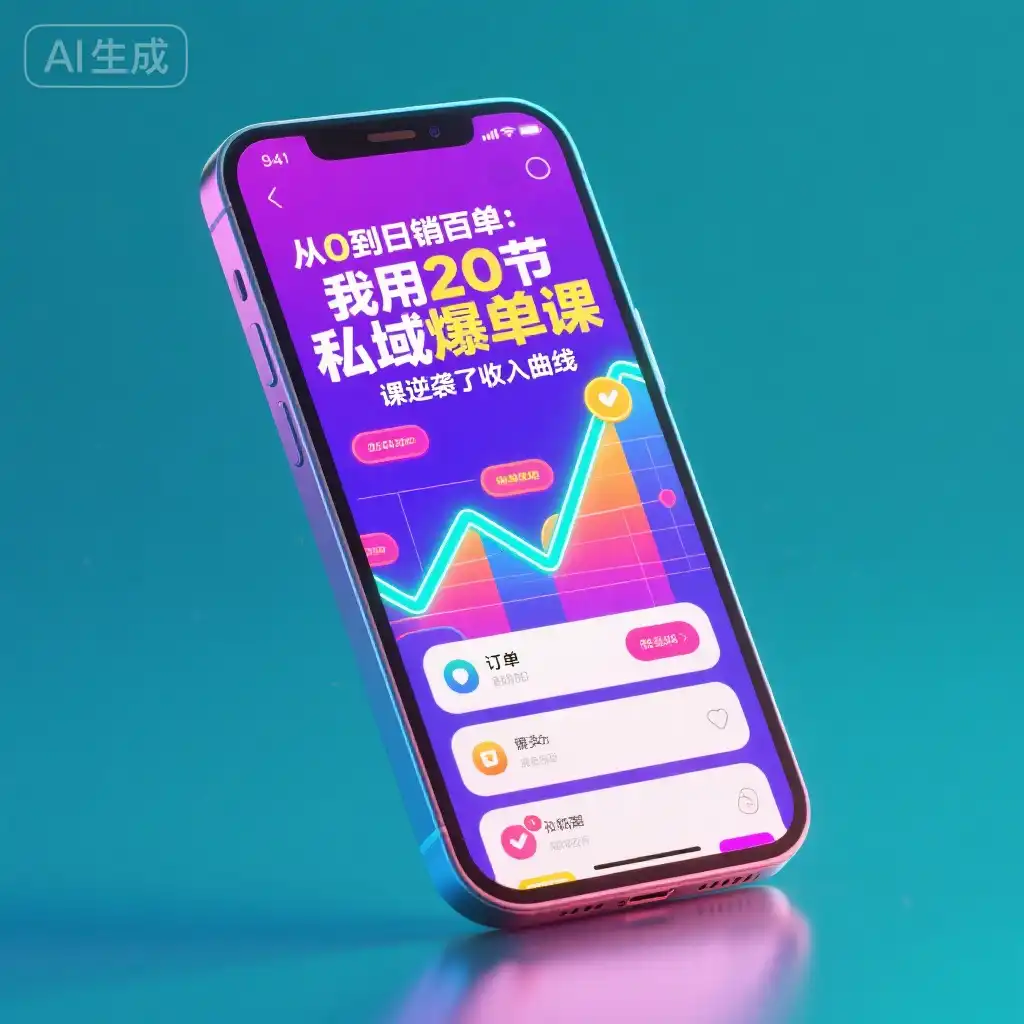 从0到日销百单：我用20节私域爆单课逆袭了收入曲线