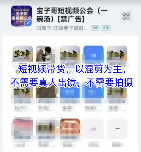 宝子哥头部团队短视频带货，以混剪为主，不需要真人出镜，不需要拍摄【更新12月】