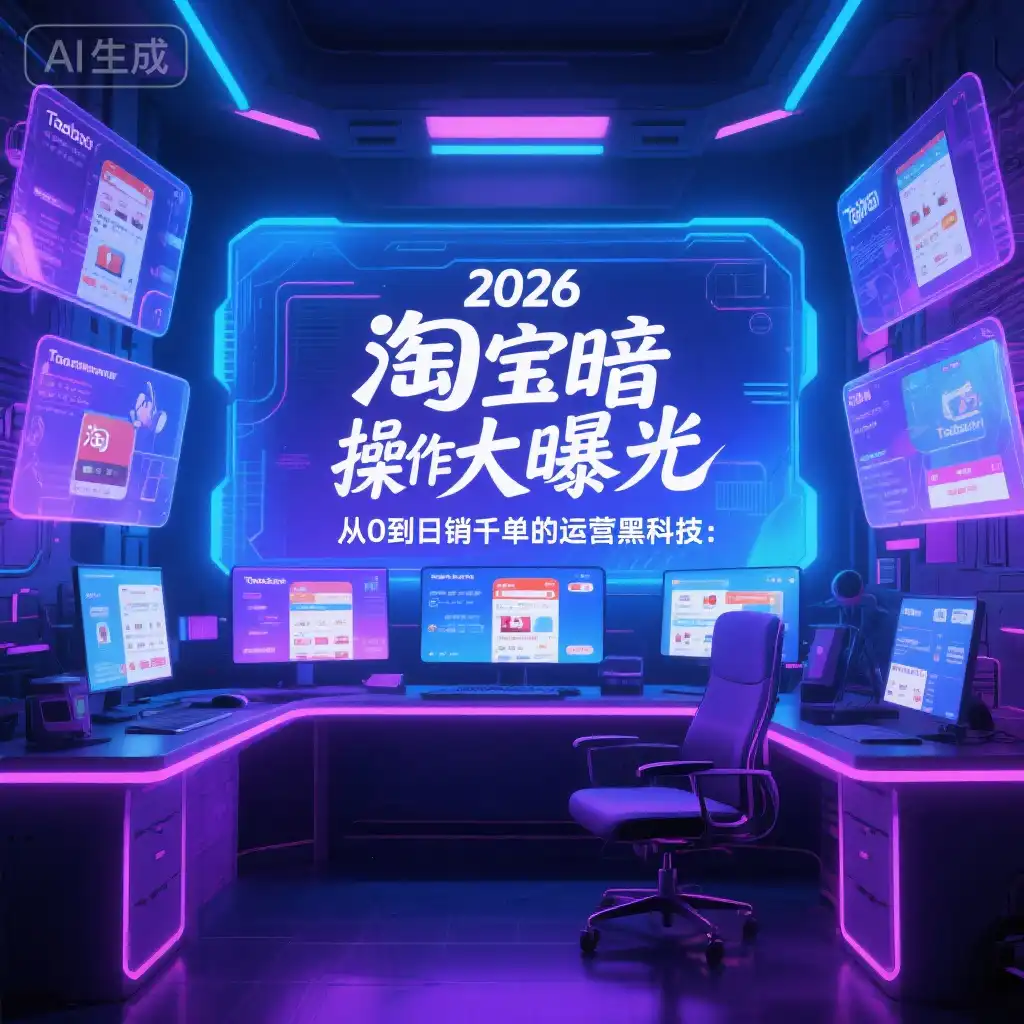 2026淘宝暗操作大曝光：从0到日销千单的运营黑科技