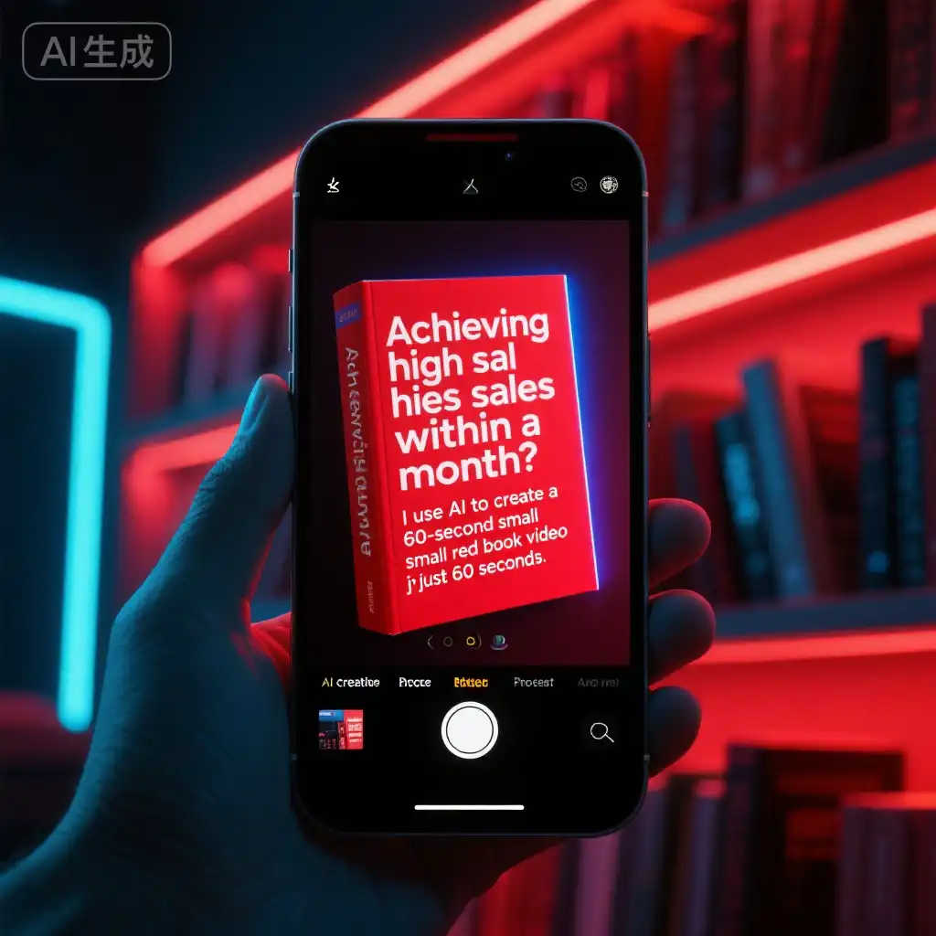 零库存月销万册？我用AI只做60秒小红书图书视频