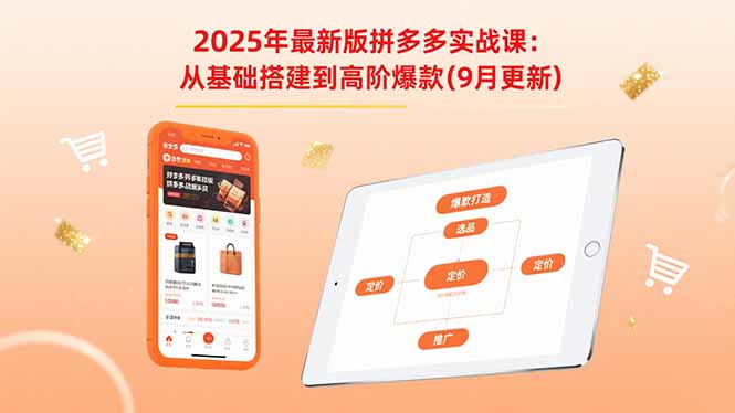 2025年最新版拼多多实战课：从基础搭建到高阶爆款(9月更新