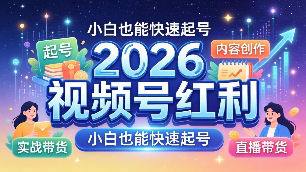 2026视频号红利实战营，大佬亲授起号、内容、直播、IP、投流、私域、矩阵全套落地打法-白蛇网